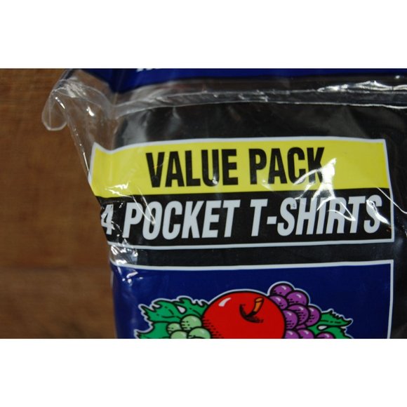 NWT 2006 Hanes (4) Pocket T-Shirts Big Men's 2XL Black Label Free Generous Fit - Picture 3 of 6